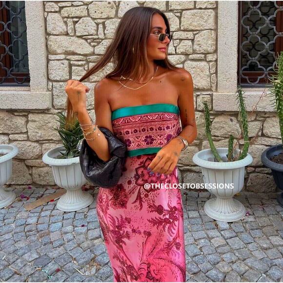 ZARA BLOGGER FAVE!!! Strapless Midi Dress NWT LAST ONE!!! - Picture 7 of 16